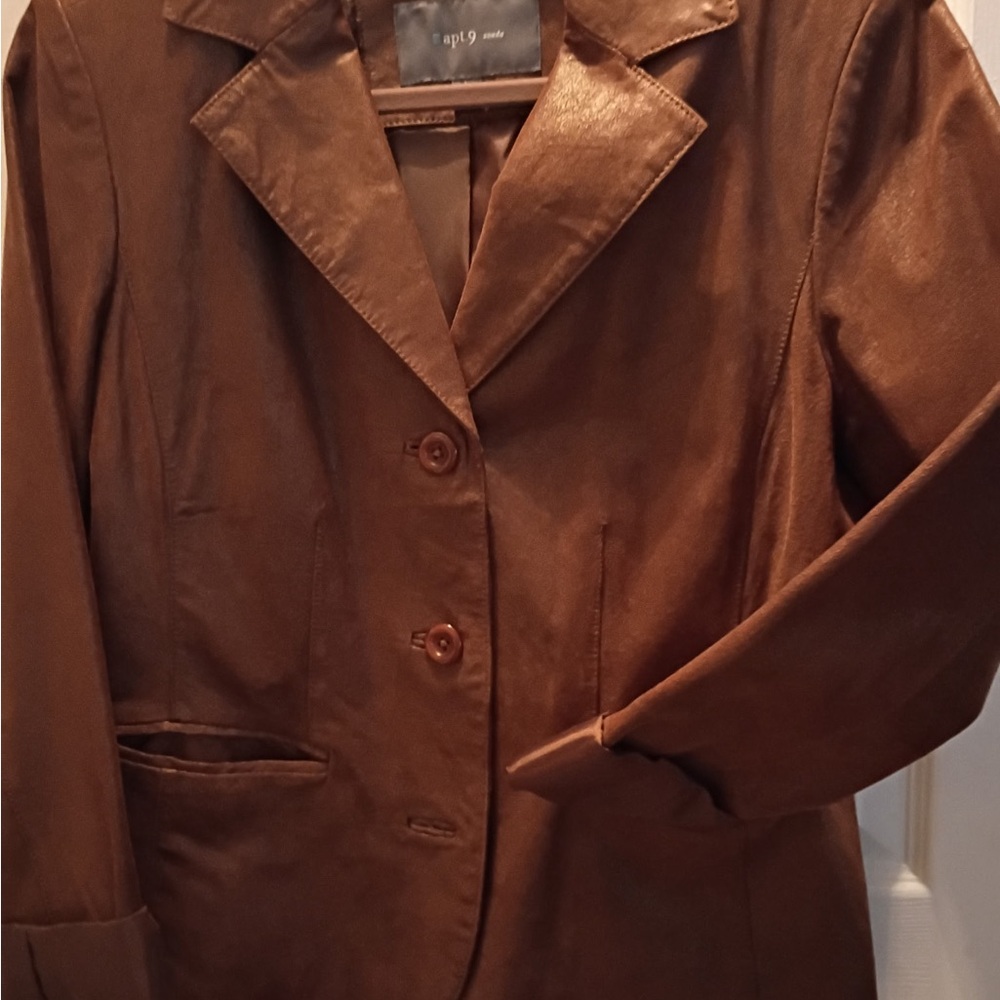 Apt. 9 Women's Suede Chocolate Brown Blazer